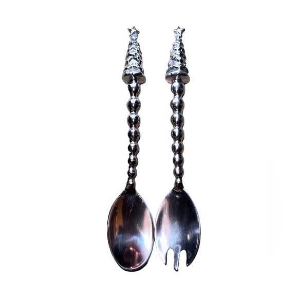 MARIPOSA Set of two Salad Servers with Tree 🌲 design, Very Rare - Picture 5 of 5